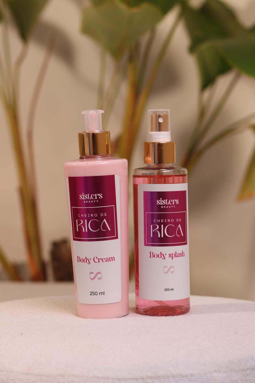 Kit Body Cream e Body Splash Cheiro de Rica